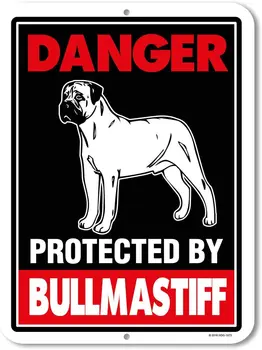 Предупреждение Защищенный Питбуль Pitbull Dog Beware Dog Знак 8 