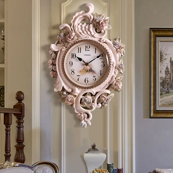 Бесшумные часы в гостиной, домашняя атмосфера в европейском стиле, кварцевые часы, персонализированные часы