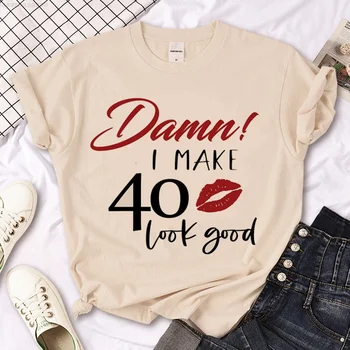 40 Ans 40th Years Birthday футболка женская дизайнерская летняя уличная одежда топ женская дизайнерская одежда 2000-х годов