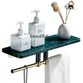зеркало zq Nordic из мрамора, передняя полка, настенный полотенцесушитель, туалетный столик для унитаза, стеллаж для хранения зубных кубков, держатель для чашек