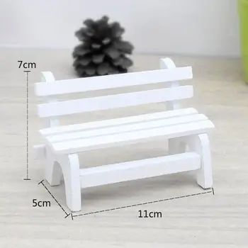 Однотонная форма для стула Мини-стул белый прочный из микродерева для гостиной для гостиной