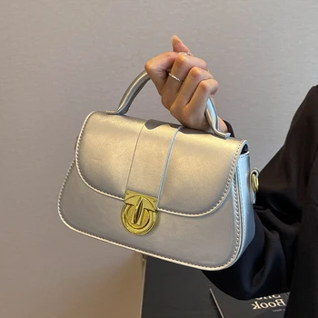 Летние Универсальные Роскошные дизайнерские сумки через плечо, новинка 2023 года, модная повседневная сумка для женщин из искусственной кожи, простой стиль, однотонное плечо