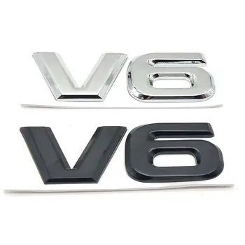 5X Новая Мода 3D Металл V6 Двигатель Дисплей Автомобиля Наклейка Эмблема Значок для Автомобилей Декоративные Аксессуары