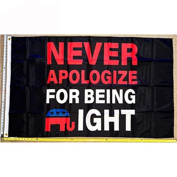 Флаг Дональда Трампа С бесплатной ДОСТАВКОЙ, республиканец Никогда не извиняется, спасите Десантис США, знак 3x5'yhx0290