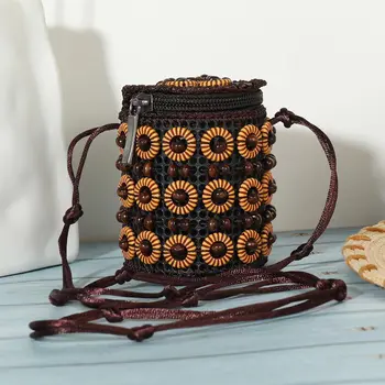 Женская сумка в этническом стиле из кокосовой скорлупы ручной работы через плечо