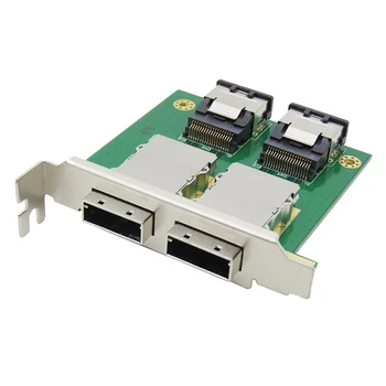 Двойной Порт Mini SAS От Внутреннего SFF-8087 До Внешнего HD SFF-8088 Sas26p PCI SAS Адаптер Карты Запасные Части Аксессуары