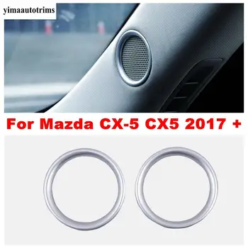 Для Mazda CX-5 CX5 2017-2022 Стойка Передней Двери Автомобиля С Кольцом Стереодинамика, Декоративная Крышка, Комплект Отделки Из Углеродного Волокна/Матовые Аксессуары