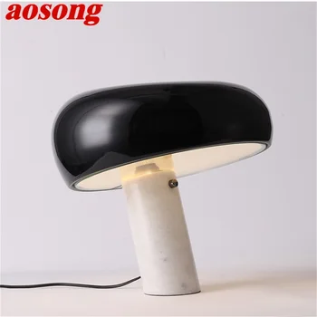 Настольная лампа с сенсорным затемнением AOSONG, современное креативное светодиодное настольное освещение, декоративное для дома, прикроватной тумбочки