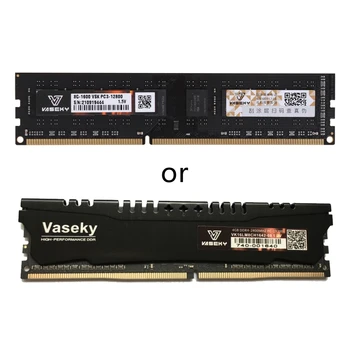 ПК Компьютер 8G Память ПК Vaseky Черный Прочный модуль оперативной памяти Настольная карта памяти компьютера PC3 DDR3 1600 МГц