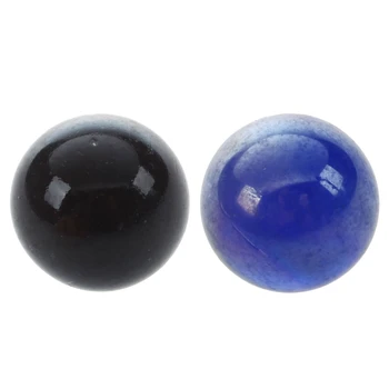 20 Шт мраморных шариков 16 мм Стеклянные шарики Knicker Стеклянные шарики Для украшения Цветные Самородки Игрушка Темно-синий + черный набор