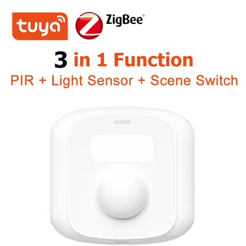 3в1 Tuya Wifi /Zigbee Smart Motion Sensor Light Scene Switch App / Функция Голосового Управления Инфракрасным Переключателем Человека для Устройств Tuya