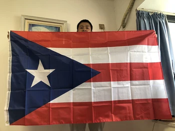 НЕБЕСНЫЙ ФЛАГ НОВЫЙ флаг Пуэрто-Рико 90x150 см Подвесной полиэстер Pr Пуэрто-Рико Флаг Риканского флага стандартный флаг-баннер для украшения