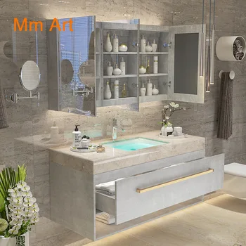 Водонепроницаемый косметический набор для ванной комнаты с защитой от царапин и зеркалом с подсветкой