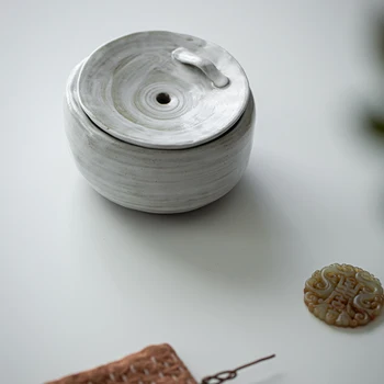 Чаша для чая XK в японском стиле с крышкой Jianshui, Чаша для чая ручной работы, бытовая Керамическая банка из-под отработанного чая