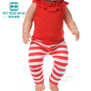 Одежда для куклы, подходящая для новорожденных кукол 43-45 см и американских кукол, модная одежда для дома, повседневная одежда