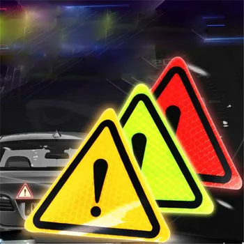 Автомобильные треугольные светоотражающие полосы Ellenmar, наклейки с аварийным предупреждением, знаки безопасности, защита от столкновений для грузовых автомобилей