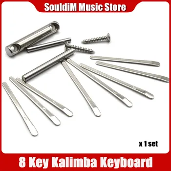 8 Клавиш Kalimba DIY Set Клавиатура с надписью на пианино для большого пальца, идентификация шкалы по трафарету для запасных частей музыкального инструмента