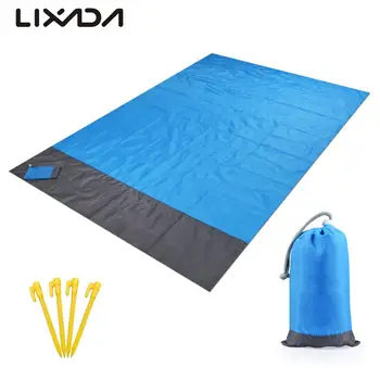 Водонепроницаемое пляжное одеяло, открытый портативный коврик для пикника, коврик для кемпинга, солнцезащитный козырек, брезент для палатки с мешком для хранения, спальные принадлежности