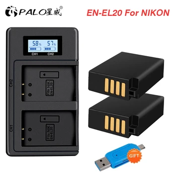 PALO EN-EL20 EN EL20 ENEL20 Аккумуляторная Батарея для Цифровой камеры Nikon EN-EL20a 1 J1 J2 J3 S1