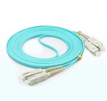 10шт волоконно-оптический SC патч-корд 1М 2М 3М 5М 7М 10М Дуплексный OM3 кабель SC-SC UPC волоконно-оптическая перемычка ММ DX бесплатная доставка