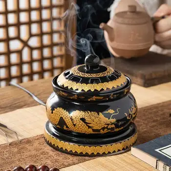 YXY 220V Печь дракона Будды Дзен 50-250 ° Электрическая курильница для Благовоний, эфирное масло в китайском стиле в подарочной коробке для домашнего декора