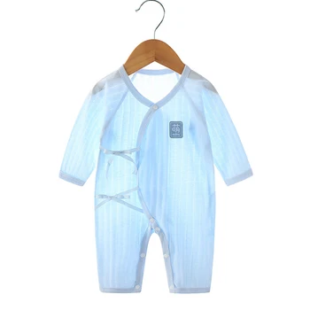 Хлопковый детский комбинезон, детский комбинезон с длинным рукавом, одежда для малышей, милый комбинезон для новорожденных, детская домашняя одежда, летняя одежда для мальчиков и девочек