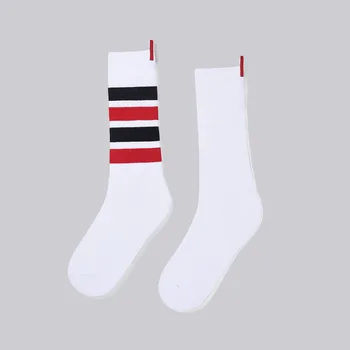 Базовые носки TB THOM Daily в полоску, эластичные носки в рубчик, длинные Носки средней длины, Весна-осень-зима, хлопчатобумажные повседневные носки, мужские носки