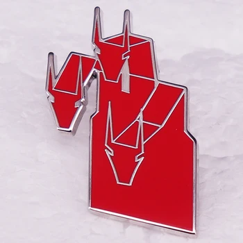 Музыкальный альбом Значок с логотипом Красного трехглавого Дракона, Булавка с твердой эмалью, Подарок для поклонников ювелирных изделий