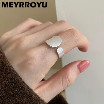 Минималистичные матовые кольца-манжеты MEYRROYU Для женщин, девочек, Корейских модных Новых ювелирных изделий, подарка подруге на вечеринку кольцо женское