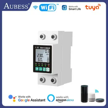 Интеллектуальный замер Tuay WiFi 63A Защита от утечки Приложение Smartlife Беспроводное управление Таймер умного дома Голосовое управление через Alexa Google Home
