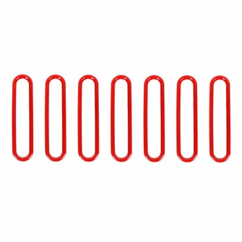 7ШТ Красный капот Воздухозаборник Впускное отверстие Декоративная накладка Наклейка для Jeep Wrangler JK 2007-2017
