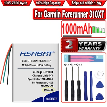 Аккумулятор HSABAT 1000mAh 361-00041-00 для Garmin Forerunner 310XT GPS для ремонта спортивных часов с пульсом