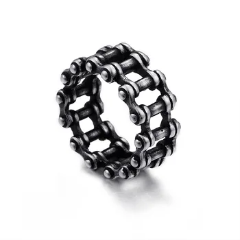 Креативные ювелирные изделия кольцо из титановой стали Мужская Европа и Америка индивидуальное кольцо с велосипедной цепью кольцо из нержавеющей стали