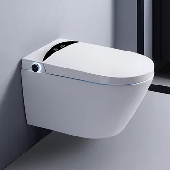 Высококачественный настенный керамический цельный электрический интеллектуальный унитаз, автоматический умный унитаз для ванной комнаты, подвешенный на стену.