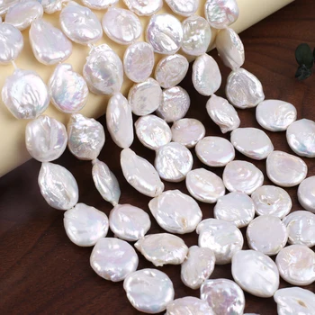 Бусина из натурального пресноводного жемчуга Круглая, с жемчужными россыпями бисера для изготовления ювелирных украшений 