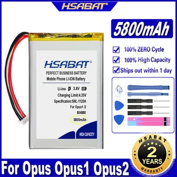 Аккумулятор HSABAT Opus Opus1 Opus2 Player 1 2 емкостью 5800 мАч для Charm Opus Opus1 Opus2 Player 1 2 Батареи