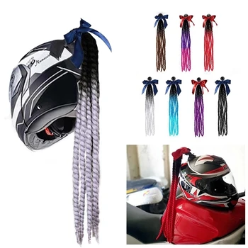 Мотоциклетный шлем с косами, волосы на шлеме, парик в виде конского хвоста, Мотоциклетные велосипедные шлемы, многоцветный шлем, Грязная тесьма для triumph bonneville