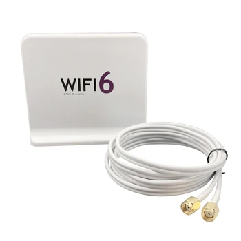 WiFi6 Omni Антенна 2.4 G 5.8G Двухдиапазонный Усилитель 8dBi WiFi Усилитель Мобильного Сигнала Магнитное Основание для Сетевой Карты Маршрутизатора Модема