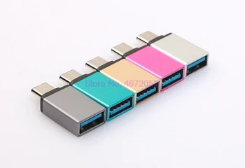 1000шт USB-адаптер USB C к USB 3.0 Адаптер Type C Конвертер USB OTG Type-C Кабель для зарядки Macbook Samsung Huawei p10