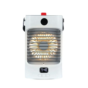 Портативный вентилятор-охладитель воздуха USB Air Cooler Мини-кондиционер с отрицательными ионами, увлажнитель воздуха, очиститель, красочные огни, 4000 мАч, B