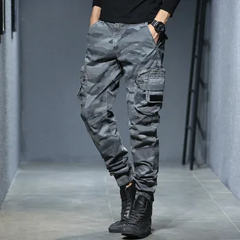 Мужские брюки-карго, Новый классический компас, нарукавная повязка с вышивкой, мужские брюки в стиле милитари, Ретро, Свободные брюки-карго с несколькими карманами, мужская одежда