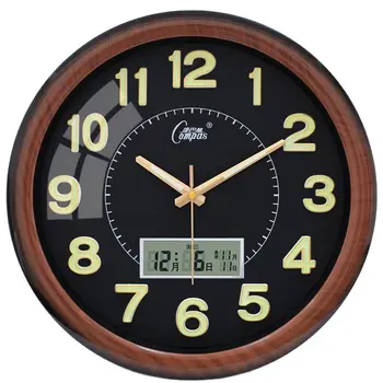Настенные часы Цифровые Для гостиной Бесшумный Креативный Светящийся Календарь Современные Настенные Часы Домашний Декор Duvar Saati Подарок FZ670