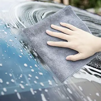 Суперпоглощающее Автомобильное сушильное полотенце, Универсальная Замшевая Коралловая Бархатная Двусторонняя ткань для чистки автомобиля, Автомобильное полотенце, Автомобильные аксессуары