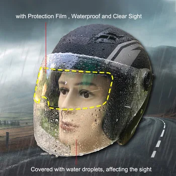Прозрачный мотоциклетный шлем, водонепроницаемая пленка для линз, универсальная защитная пленка, наклейка на линзу, шлем, Противотуманная пленка, козырек