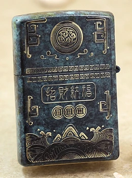 Древняя культура Китая ZHY собирает богатства бронзовая керосиновая зажигалка