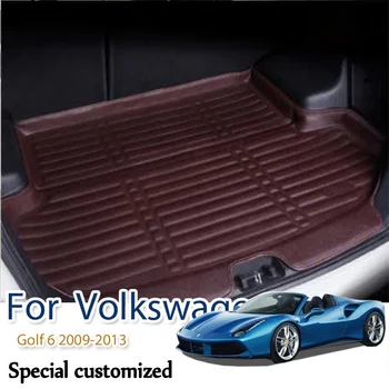 для Volkswagen VW Golf 6 2009-2013, Автомобильный стайлинг, задний багажник, багажник, грузовой коврик, лоток, напольный ковер, грязевая накладка, защитный ботинок
