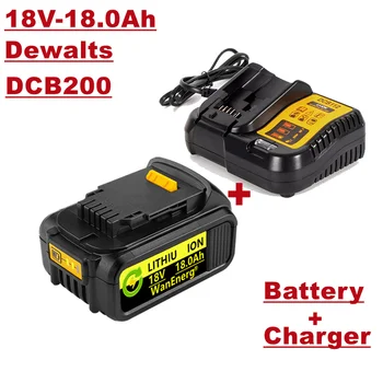 Аккумулятор для электроинструмента 18 В, 18000 мАч, для dcb180 dcb181 dcb182 dcb201 dcb201-2 dcb200-2 dcb204-2 L50, продается 1 Аккумулятор + зарядное устройство