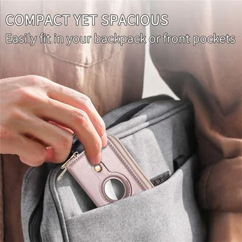 Роскошный деловой кожаный бумажник для Apple AirTag, защитный чехол для GPS, противоударный чехол, мужской женский кошелек, защитный чехол от потери, защитный чехол