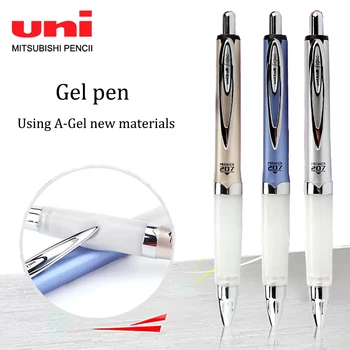 Япония UNI Гелевая ручка с мягким захватом 0,7 мм Быстросохнущая Фирменная Водяная ручка UMN-207GG Школьные принадлежности Корейские канцелярские ручки для письма
