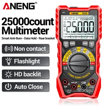 ANENG SZ20 Промышленный Высокоточный Автомобильный Мультиметр с Автоматическим Переключением на 25000 Отсчетов NCV Smart Tester LCR Meter Multimetro Инструменты для Мультитестирования